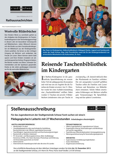 PDF Rathausinfo Nr. 9/2012 - Schwaz