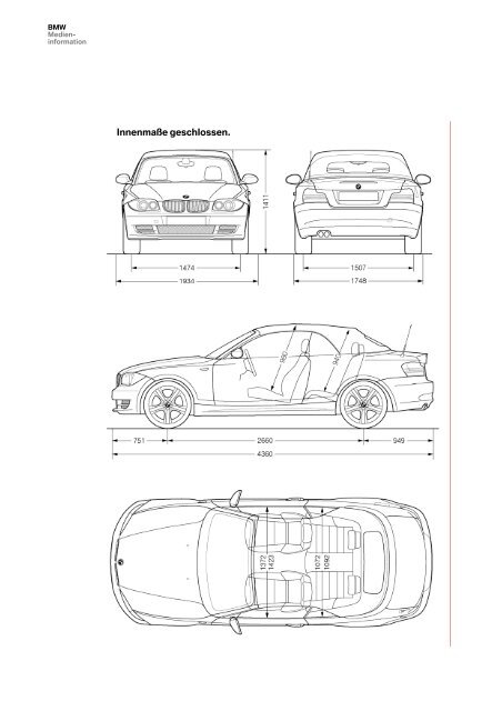 Technische Daten BMW 1er Cabrio. 118i, 120i, 125i, 135i.