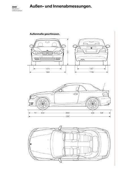 Technische Daten BMW 1er Cabrio. 118i, 120i, 125i, 135i.