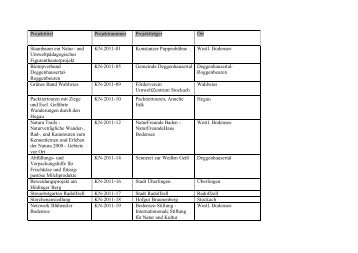 Projektliste 2011