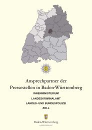 Ansprechpartner der Pressestellen in Baden-Württemberg