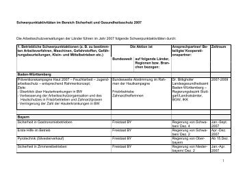 1 Schwerpunktaktivitäten im Bereich Sicherheit und - LASi