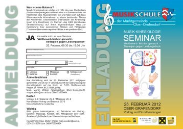 Musikschule Kinesiologisches Seminar