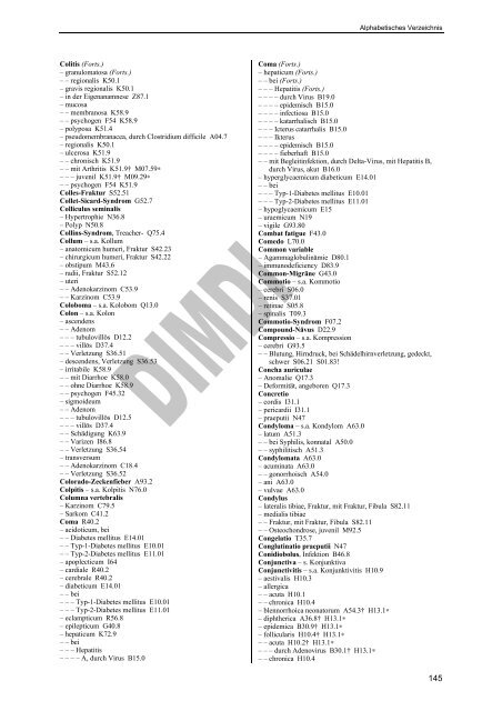 ICD-10-GM Version 2007 Alphabetisches Verzeichnis - Gesundheits ...