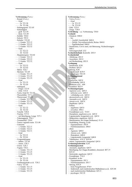 ICD-10-GM Version 2007 Alphabetisches Verzeichnis - Gesundheits ...