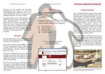 Folder Von-Willebrand-Synddrom (pdf; 363KB)