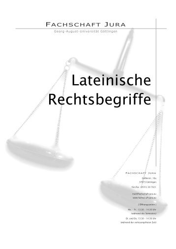 Lateinische Rechtsbegriffe - Fachschaft Jura