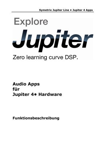 Audio Apps für Jupiter 4• Hardware