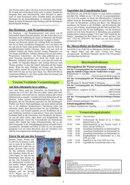 Garser Infoblatt 08-2013 - Gars a. Inn