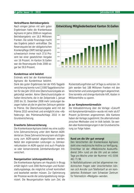 Jahresbericht 2009 - St.Galler Bauernverband