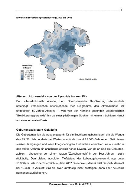 Medieninfo vom 20.04.2011: Neue Publikation: OÖ Kenngrößen - TMG