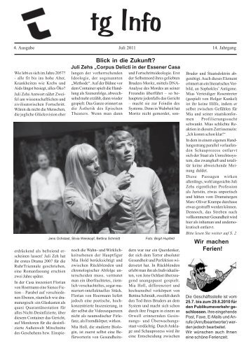 Ausgabe 10-2 - Theatergemeinde Essen - Metropole Ruhr