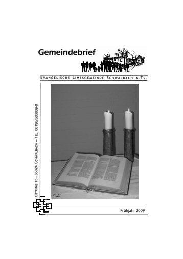 Gemeindbrief\2009\Gemeindebrief I_2009.pdf - Evangelische ...