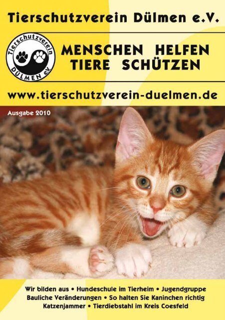 Tierheim-Zeitung Ausgabe 2010 - Tierschutzverein Dülmen e.V.