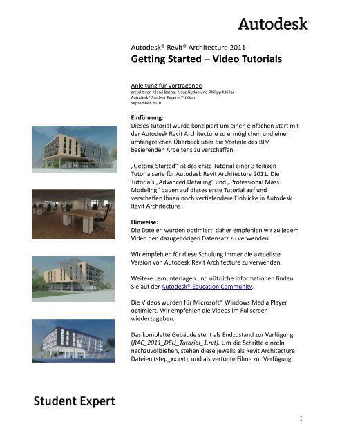 Getting Started – Video Tutorials - Autodesk Education Community