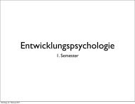 1. Semester - FSR Psychologie