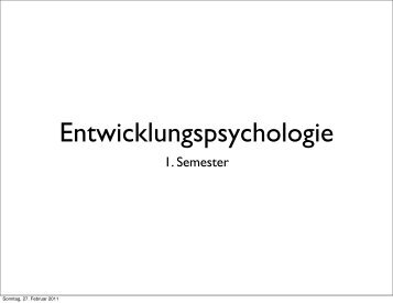 1. Semester - FSR Psychologie