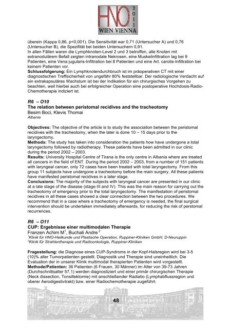 Abstractbook als PDF downloaden - hno kongress 2011