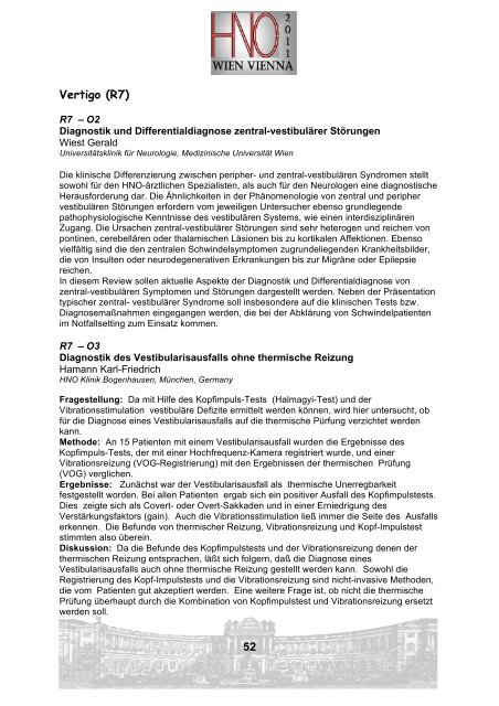 Abstractbook als PDF downloaden - hno kongress 2011