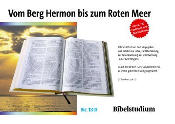 Vom Berg Hermon bis zum Roten Meer