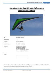 Handbuch für das Ultraleichtflugzeug Skyhopper ... - AeroTechnics