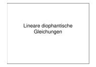 Lineare diophantische Gleichungen - Schelthoff.fh-aachen.de