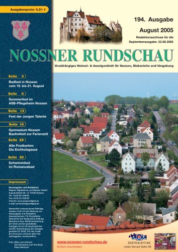 194. Ausgabe August 2005 - Nossner Rundschau