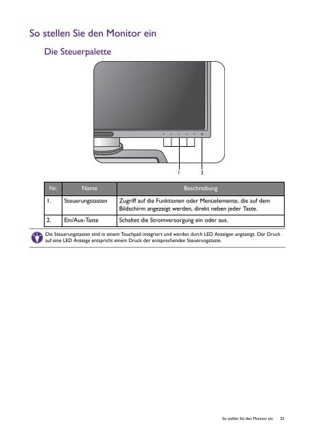 Download Bedienungsanleitung BenQ BL2411PT - TFTshop.net