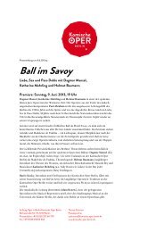 Pressemitteilung als PDF - Komische Oper Berlin