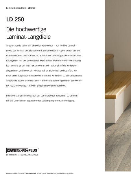 Laminatboden LD 250 LC 50 | LC 50 S