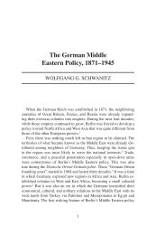 The German Middle Eastern Policy, 1871–1945