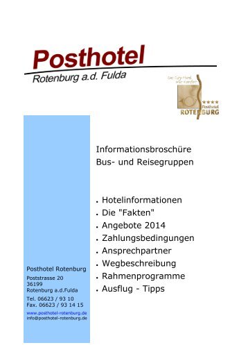 Busmappe 2014 - Göbel Hotels