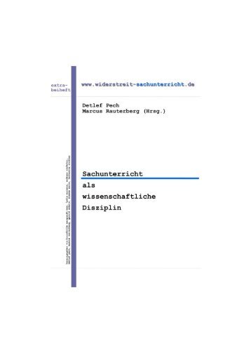 Sachunterricht als wissenschaftliche Disziplin Pdf-Datei 386