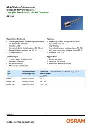 BPY 62 NPN-Silizium-Fototransistor Silicon NPN ... - Distrelec