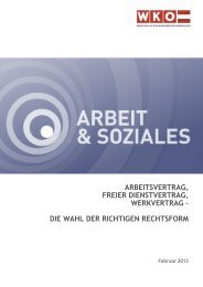 Arbeitsvertrag, freier Dienstvertrag, Werkvertrag - Wirtschaftskammer ...