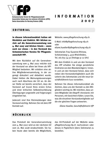 Informationsbroschüre 2007 - VfP