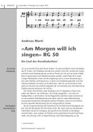 Andreas Marti «Am Morgen will ich singen» RG 50 - RKV