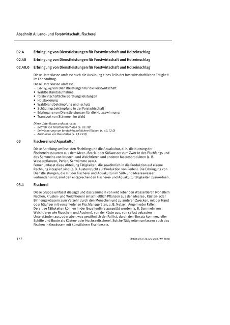 Klassifikation der Wirtschaftszweige 2008 (WZ 2008) - INVEP