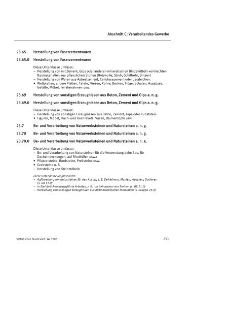 Klassifikation der Wirtschaftszweige 2008 (WZ 2008) - INVEP