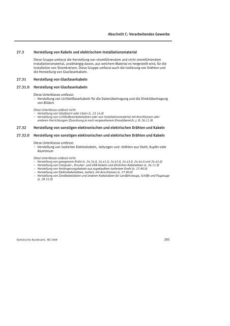 Klassifikation der Wirtschaftszweige 2008 (WZ 2008) - INVEP