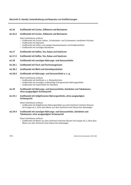 Klassifikation der Wirtschaftszweige 2008 (WZ 2008) - INVEP