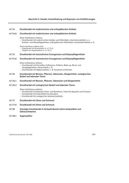 Klassifikation der Wirtschaftszweige 2008 (WZ 2008) - INVEP