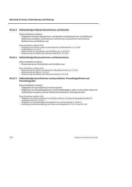 Klassifikation der Wirtschaftszweige 2008 (WZ 2008) - INVEP