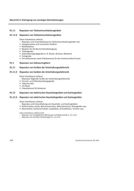 Klassifikation der Wirtschaftszweige 2008 (WZ 2008) - INVEP