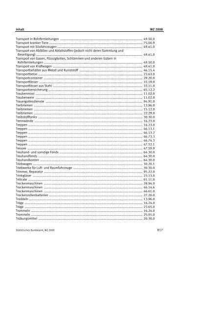 Klassifikation der Wirtschaftszweige 2008 (WZ 2008) - INVEP