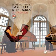 barocktage stift melk - Kultur Melk