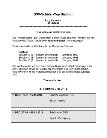 Reglement - WSC Erzgebirge Oberwiesenthal eV
