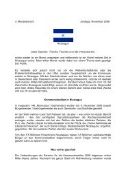 3. Monatsbericht Jinotega, November 2008 Nicaragua Liebe ...