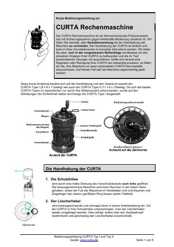 Anleitung im PDF-Format - Curta