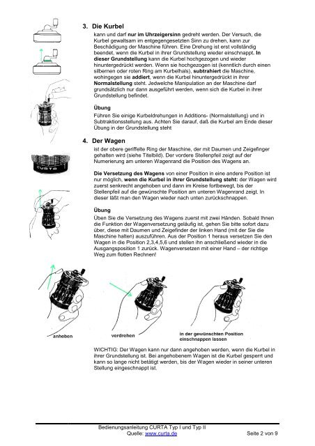 Anleitung im PDF-Format - Curta